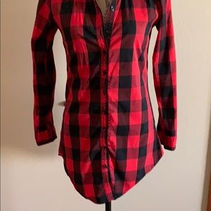 Button up plaid shirt